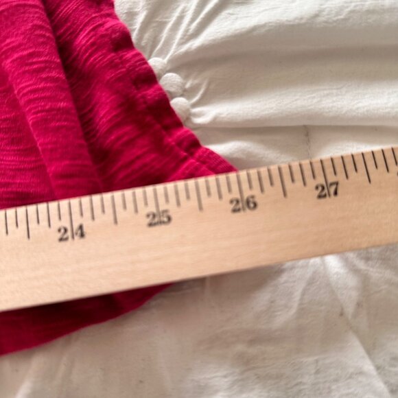 J.Jill Womens Pima Slub Knit V Neck Tee 2X 100% Pima Cotton Pink Beachy Vacation - Picture 8 of 10